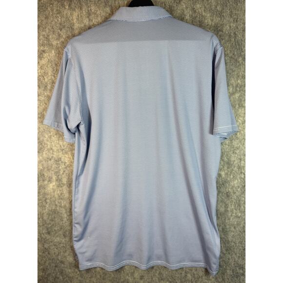 Holderness & Bourne The Perkins Cobalt & White Tailored Fit Medium Striped Polo - Picture 3 of 7